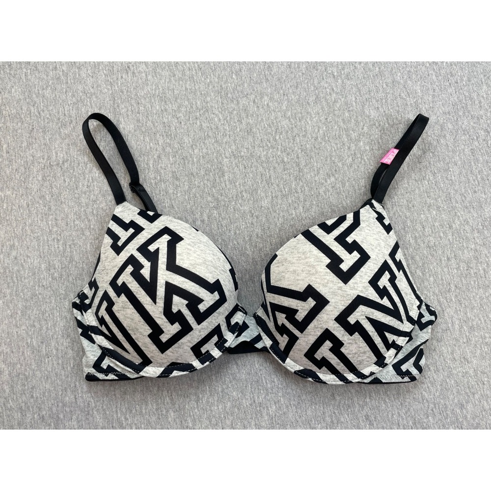 Victorias Secret PINK Bra Womens 34C Wear Everywhere Pushup Lined Underwire NWOT